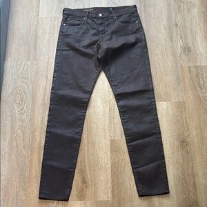 AG Adriano Goldschmied Dark Brown Farrah High Rise Skinny Jeans 30R